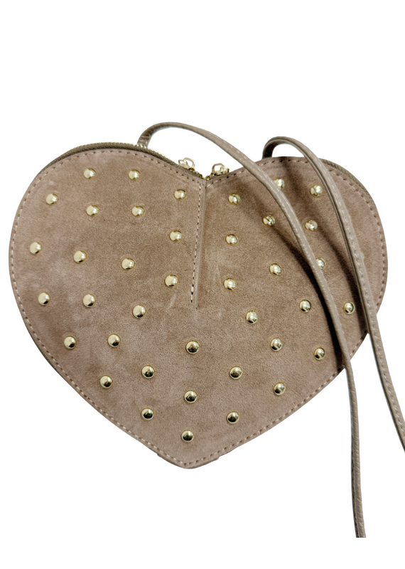 21Jewelz Hartjes tas suede beige
