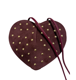 21Jewelz Hartjes tas suede bordeaux