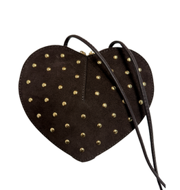 21Jewelz Hartjes tas suede choco bruin