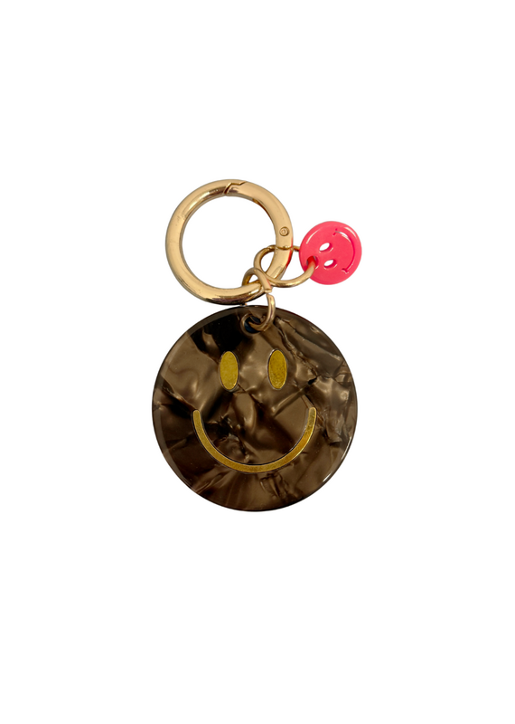 21Jewelz Sleutelhanger smiley - bruin