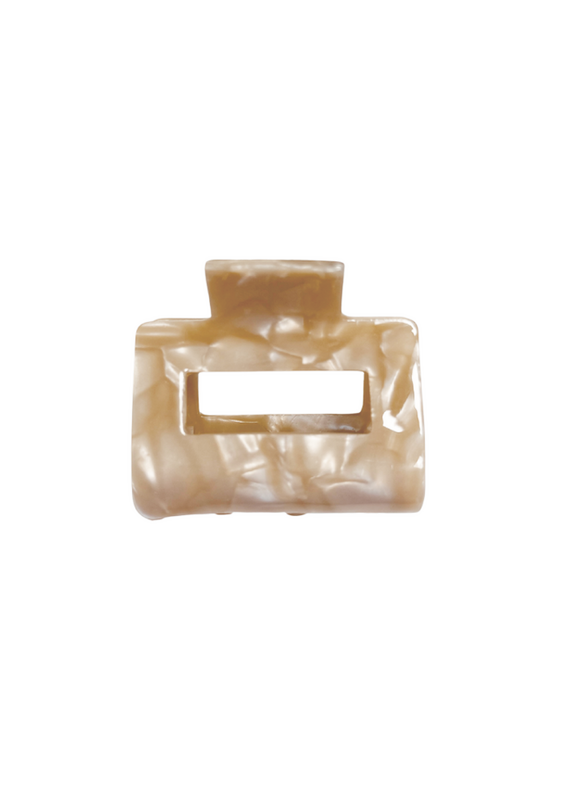 21Jewelz Middelgrote haarklem - beige marmer