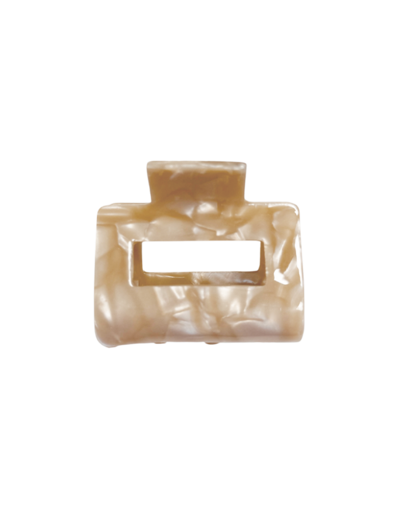 21Jewelz Middelgrote haarklem - beige marmer