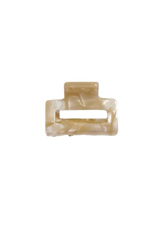 21Jewelz Mini haarklem - beige marmer