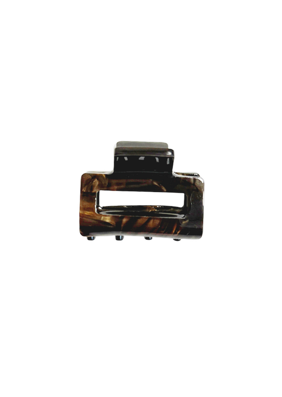 21Jewelz Mini haarklem - bruin marmer