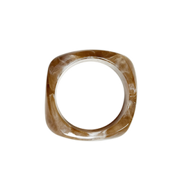 21Jewelz Organische statement bangle - camel marmer