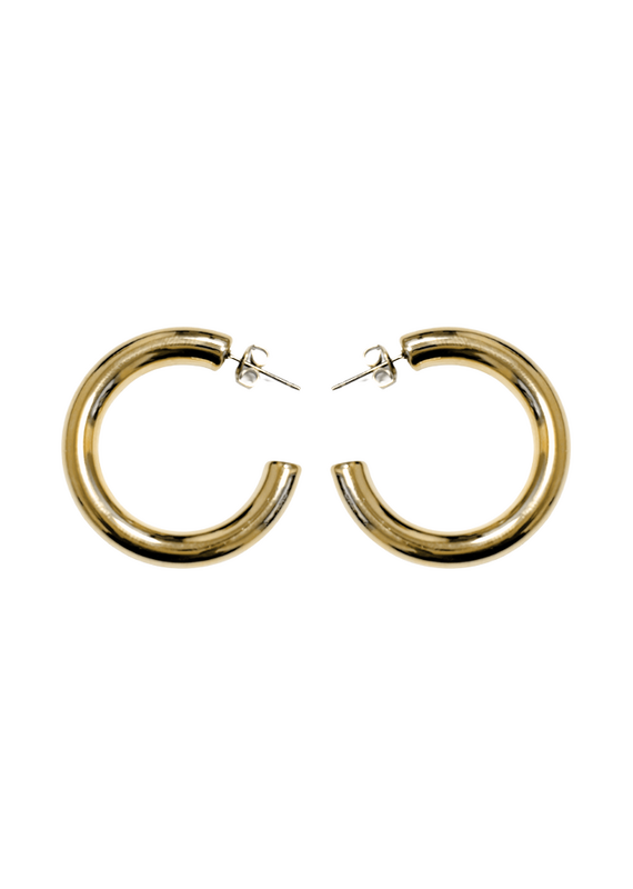 21Jewelz Middelgrote chunky oorringen - goud