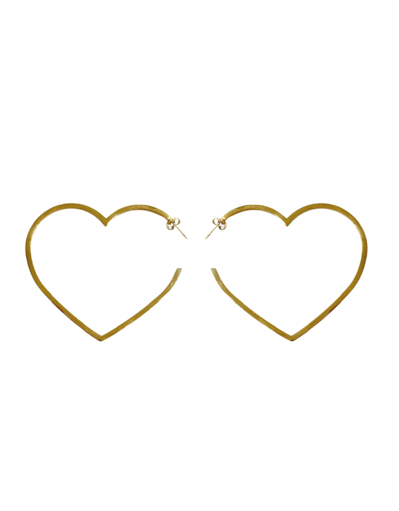 21Jewelz Statement hartjes oorbellen - goud