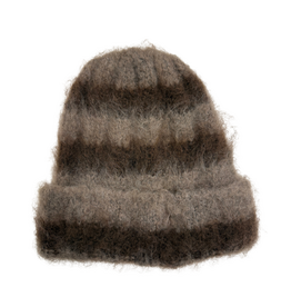 21Jewelz Wollige muts gestreept - bruin/taupe