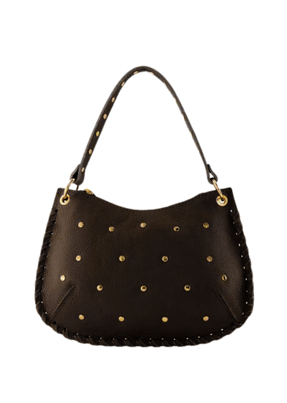 21Jewelz Tas met gouden studs - donkerbruin