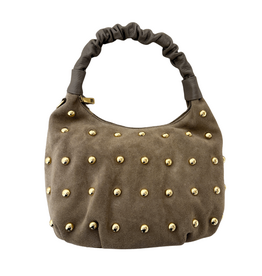 21Jewelz Middelgrote tas met gouden studs - taupe