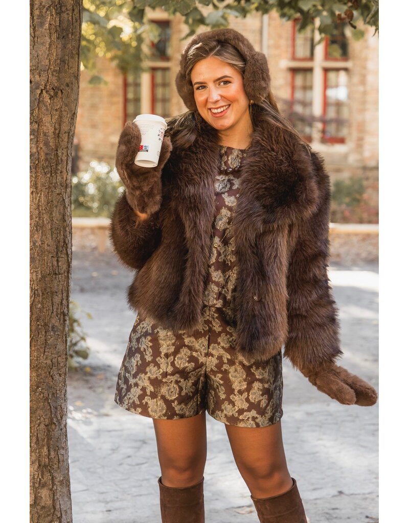 21Jewelz Fluffy wanten - bruin