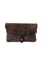 21Jewelz Suede handtasje met gesp - choco bruin