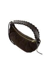 21Jewelz Grote handtas met gevlochten hengsel - donker bruin