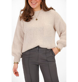 21Jewelz Wollige trui met zakje - ecru