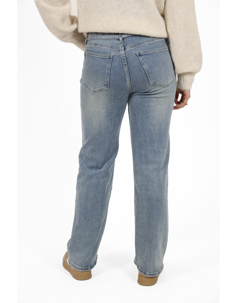 21Jewelz Wide leg jeans met ceintuur - blauw