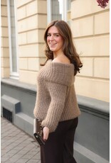 21Jewelz Off shoulder trui - taupe