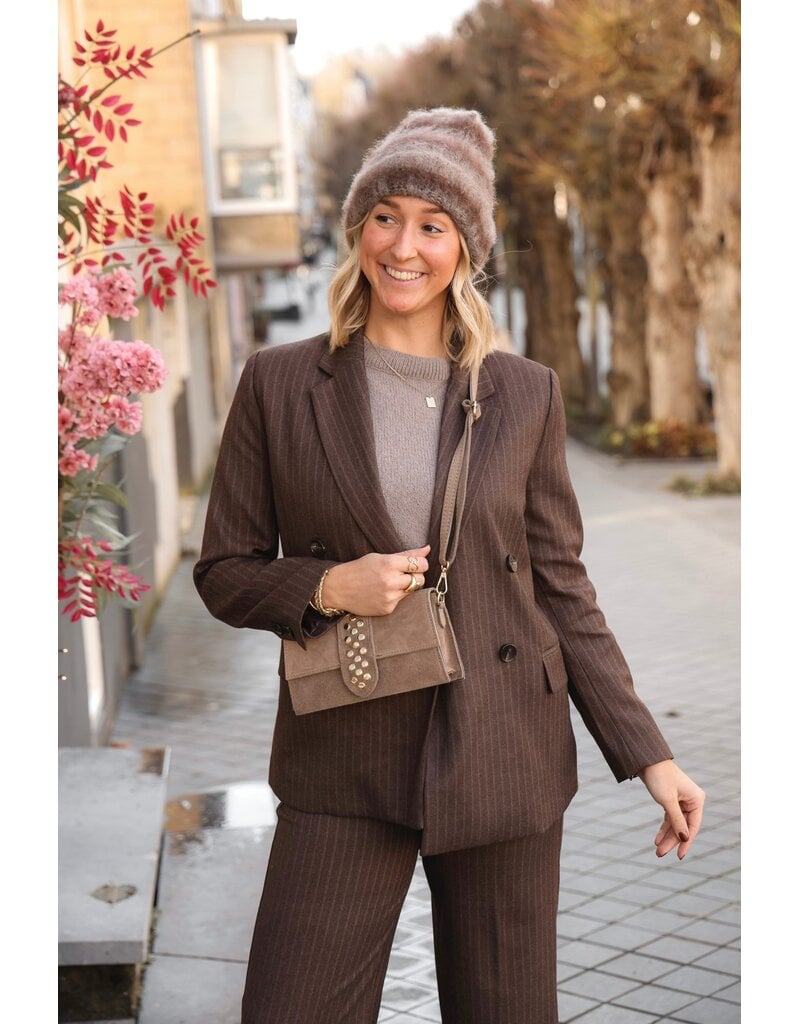 21Jewelz Pantalon met krijtstreep - bruin