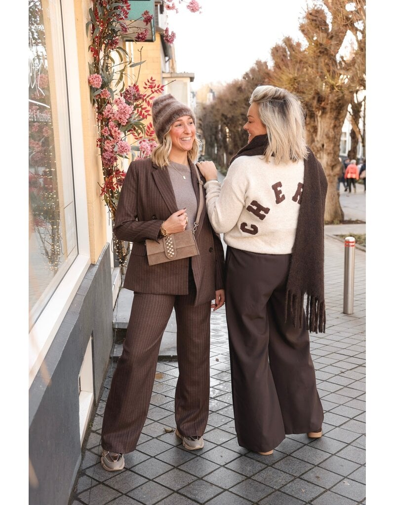 21Jewelz Pantalon met krijtstreep - bruin