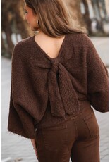 21Jewelz Gebreide trui met strik - bruin