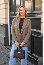 21Jewelz Effen basic truitje met lange mouw - donkerbruin