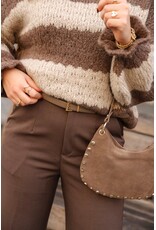 21Jewelz Pantalon met knoop - donker taupe