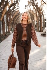 21Jewelz Effen wollige gilet - bruin