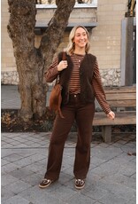 21Jewelz Effen wollige gilet - bruin