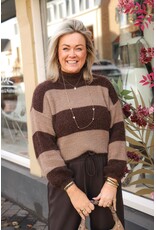 21Jewelz Gebreide trui met strepen - bruin / beige