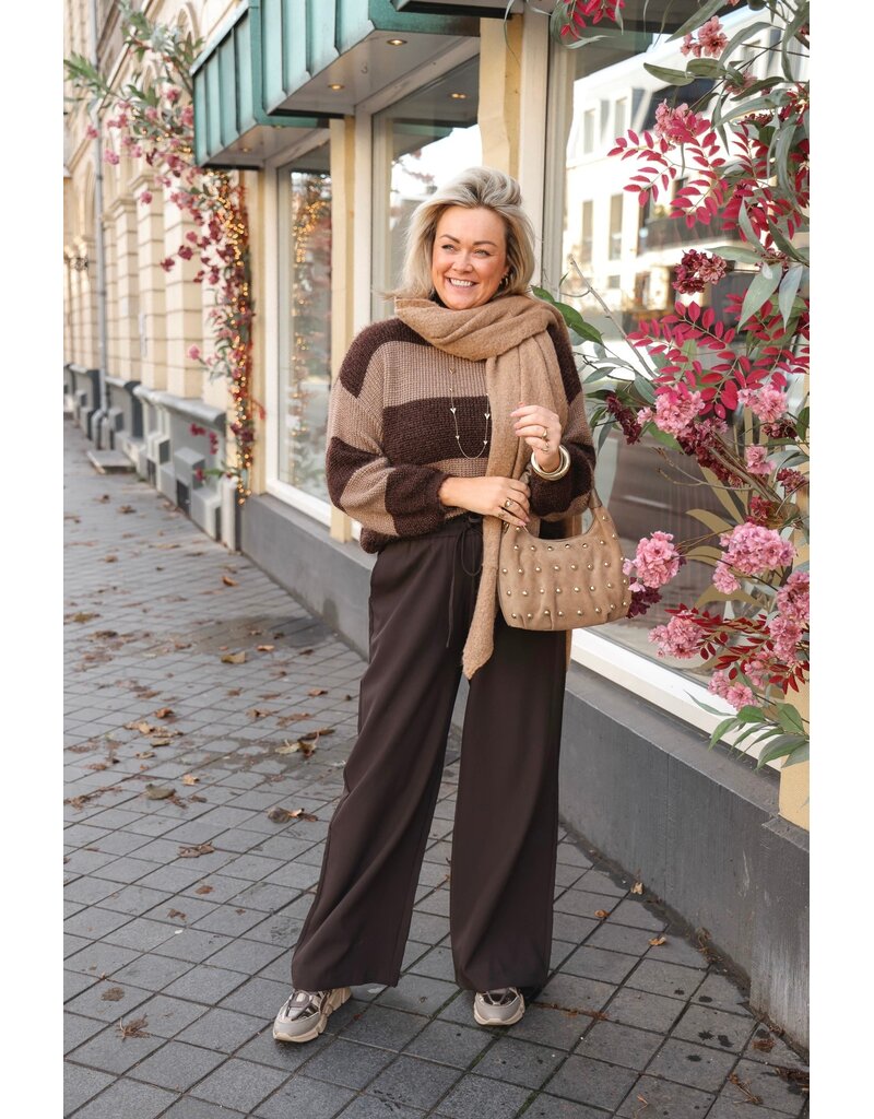 21Jewelz Gebreide trui met strepen - bruin / beige