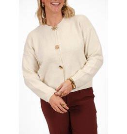 21Jewelz Trui met verschillende gouden knopen - ecru