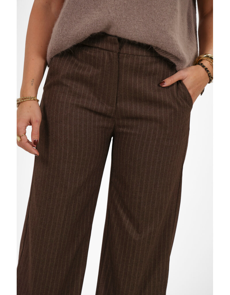 21Jewelz Pantalon met krijtstreep - bruin