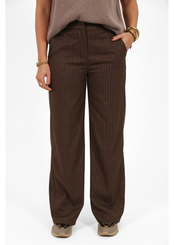 21Jewelz Pantalon met krijtstreep - bruin