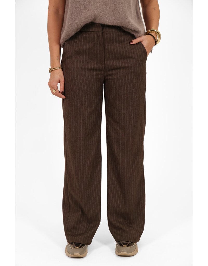 21Jewelz Pantalon met krijtstreep - bruin