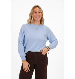 21Jewelz Gebreide basic trui - lichtblauw