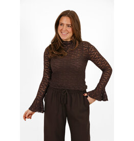 21Jewelz Top met bloemenmotief - bruin