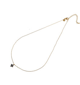 Go Dutch Label D&E - Stone clover necklace - goud