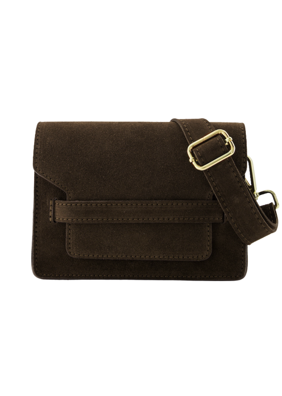 21Jewelz Musthave tas - suede donkerbruin