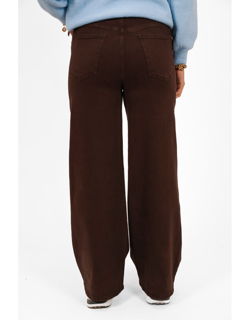 21Jewelz Basic stretch wide leg jeans - donkerbruin
