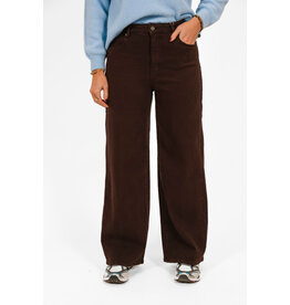 21Jewelz Basic stretch wide leg jeans - donkerbruin