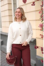 21Jewelz Trui met verschillende gouden knopen - ecru