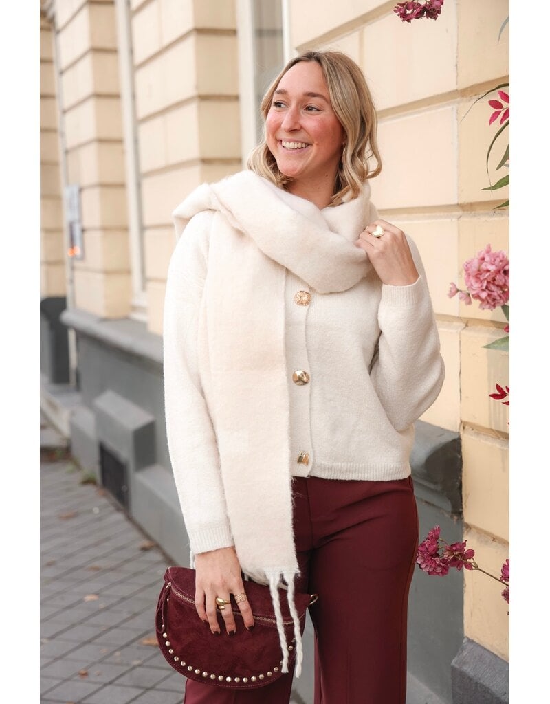 21Jewelz Trui met verschillende gouden knopen - ecru