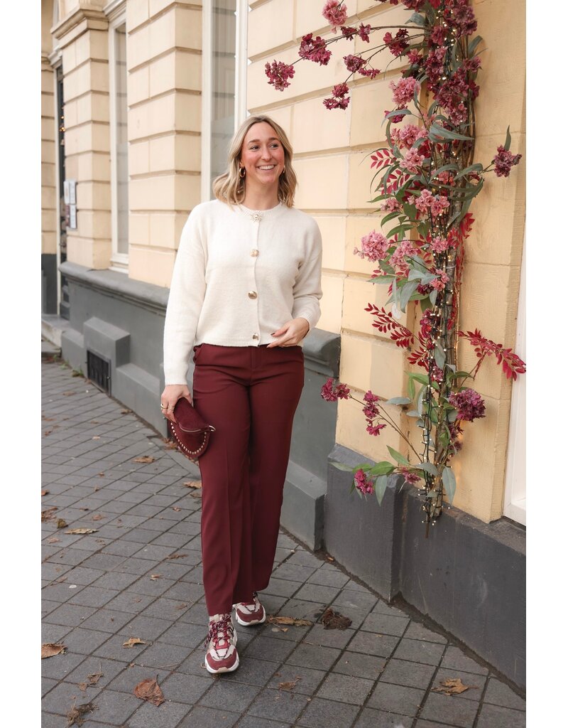 21Jewelz Trui met verschillende gouden knopen - ecru