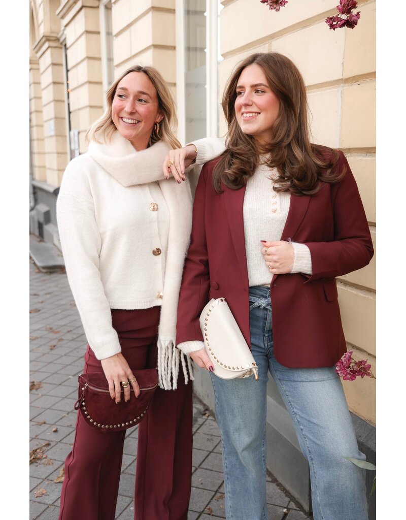 21Jewelz Trui met verschillende gouden knopen - ecru