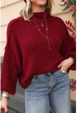 21Jewelz Gebreide trui met opstaande kraag - bordeaux