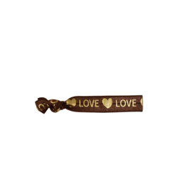 21Jewelz Love armbandje - bruin & goud