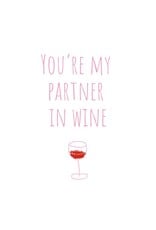 21Jewelz Kaartje "Partner in wine"