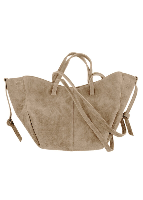 21Jewelz Suede shopper met dubbel hengsel - beige