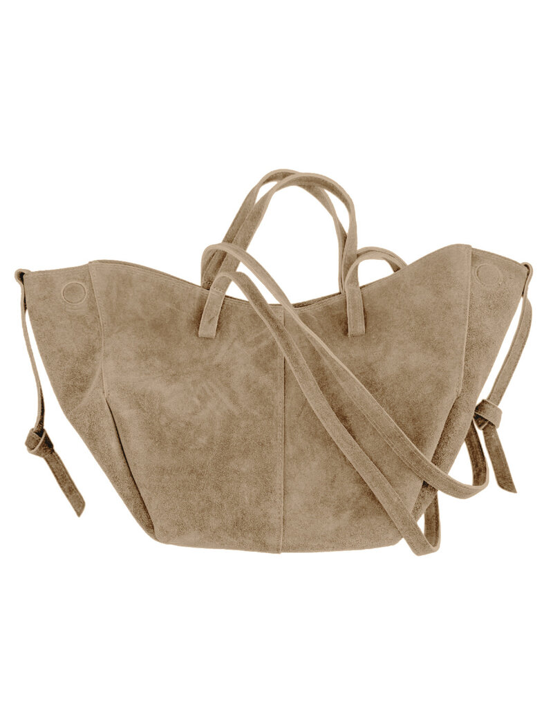 21Jewelz Suede shopper met dubbel hengsel - suede beige