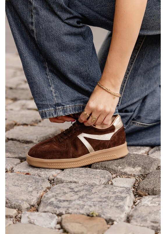 Babouche Babouche | Liva - dark brown/gold