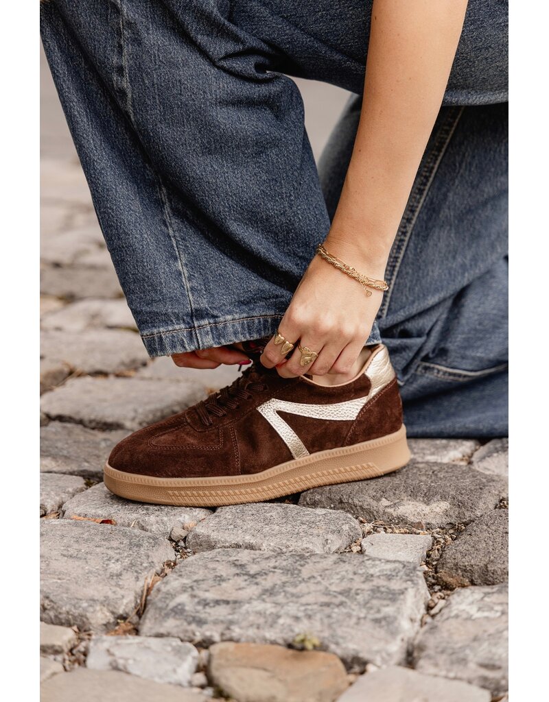 Babouche Babouche | Liva - dark brown/gold